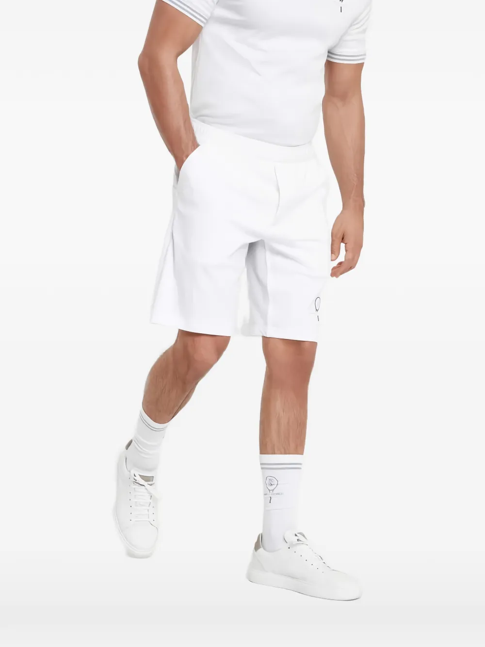 Brunello Cucinelli elastic-waistband shorts - Bianco