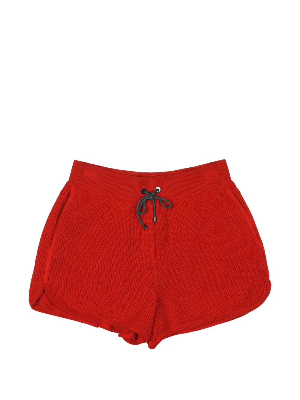 Brunello Cucinelli mesh-effect drawstring shorts - Red