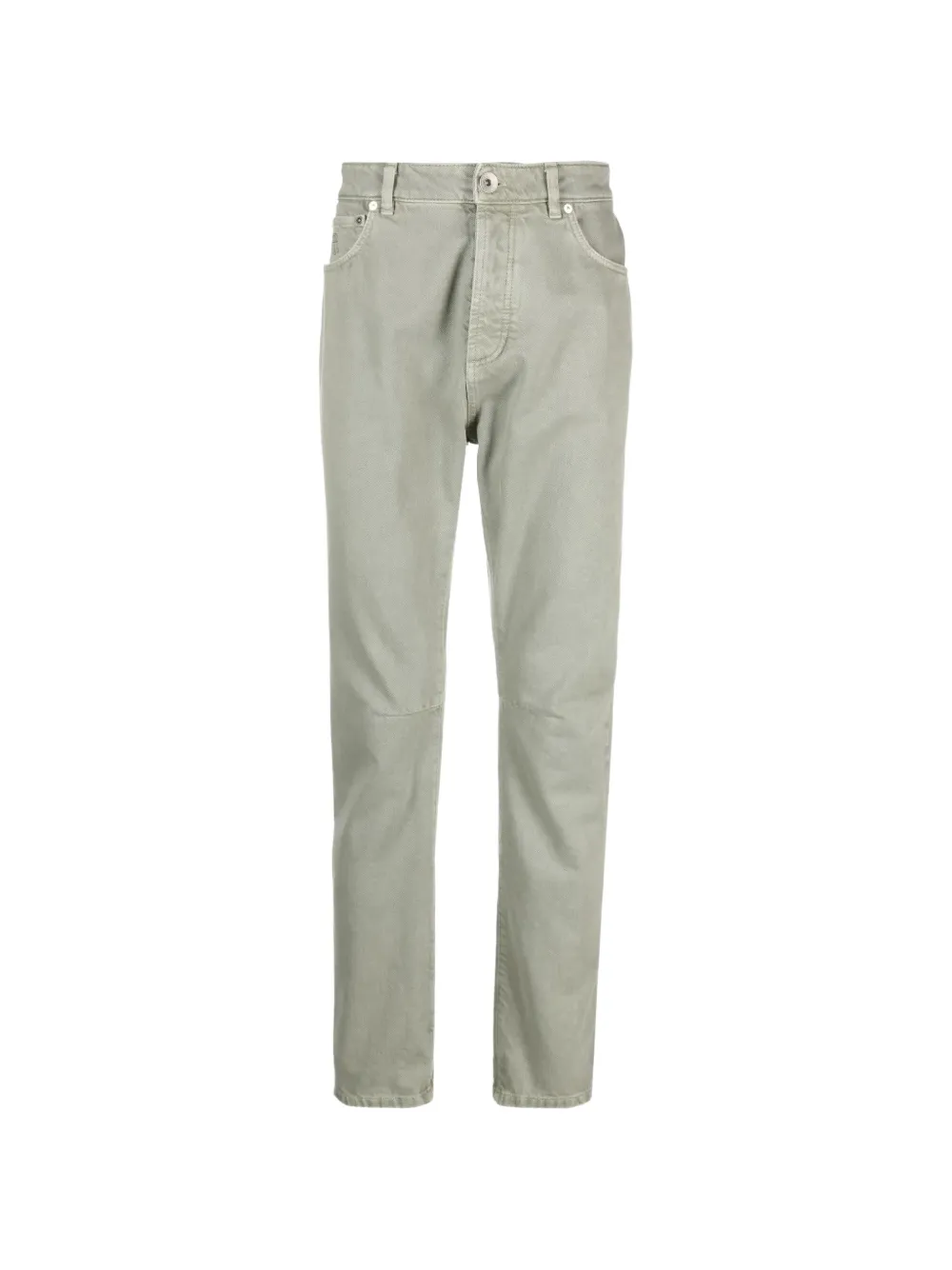 Brunello Cucinelli belt-loops trousers - Verde