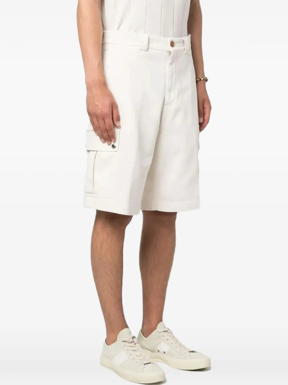 Brunello Cucinelli belt-loops shorts - White