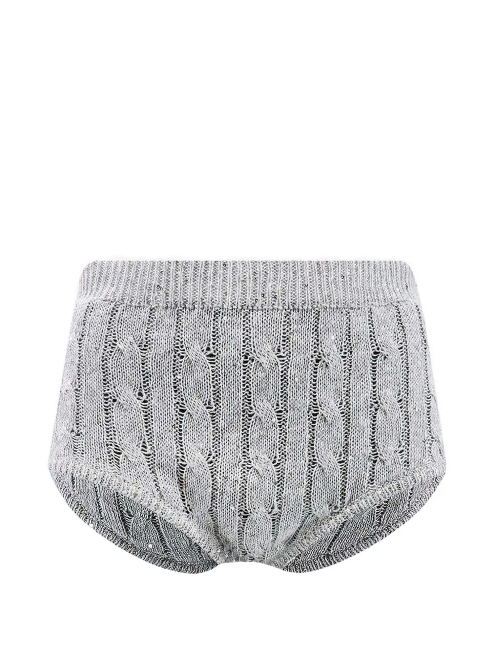 Brunello Cucinelli cable-knit shorts - Grigio