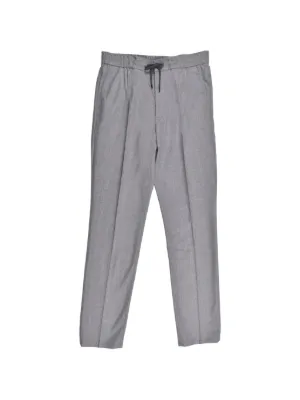 Giorgio Armani wide-leg Elasticated Tailored Trousers | Grey