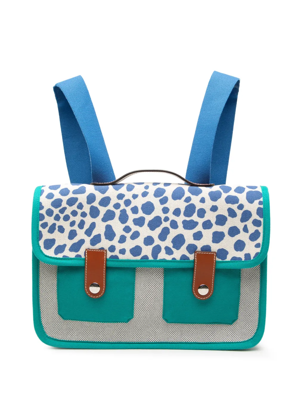 Hermès Pre-Owned 2020-2026 Toile and Barenia Animaux Pixel backpack - Weiß