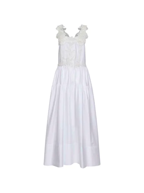 Maurizio lace-trim embroidered mid8 dress