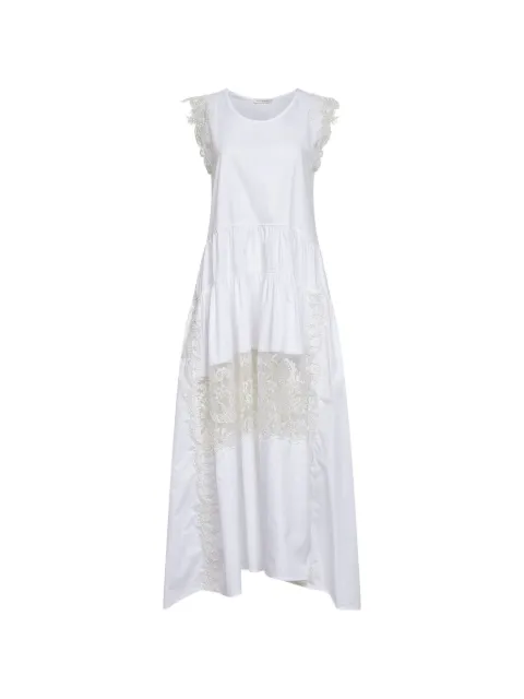 Maurizio lace-trim tiered maxi dress