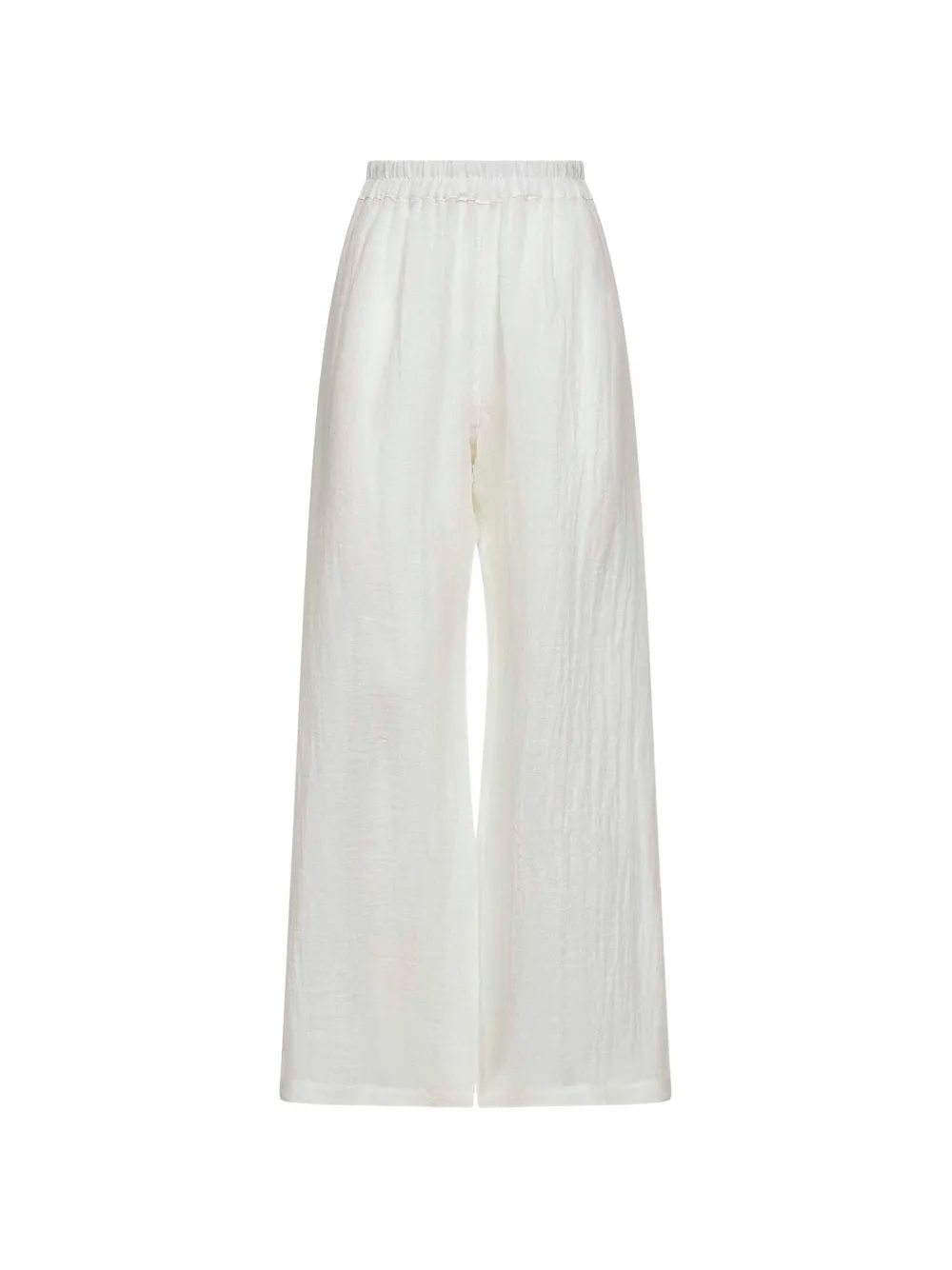 Maurizio crinkled wide-leg trousers - Bianco