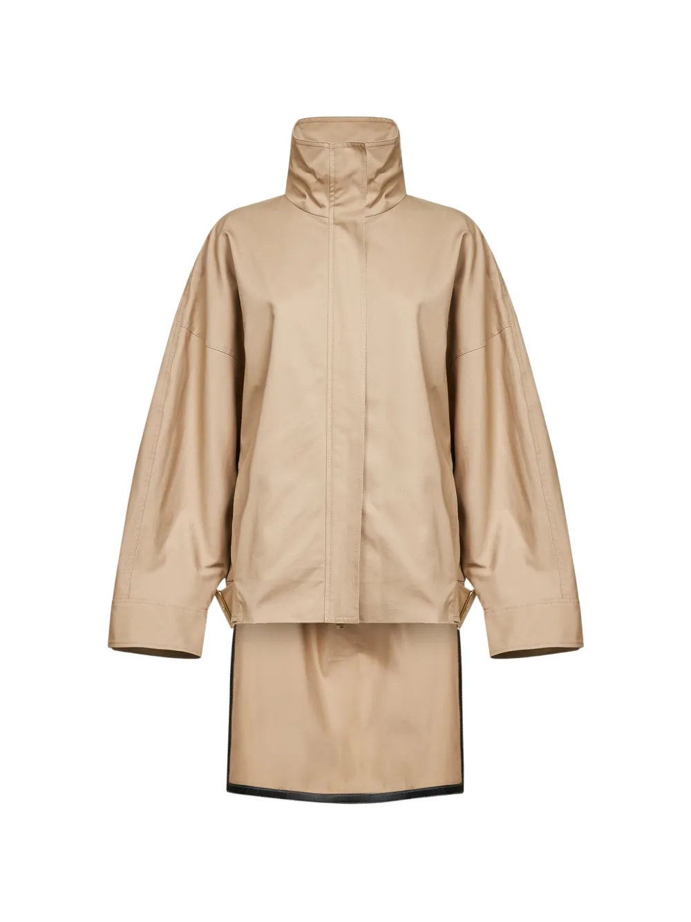 DARKPARK asymmetric batwing-sleeve coat - Nude