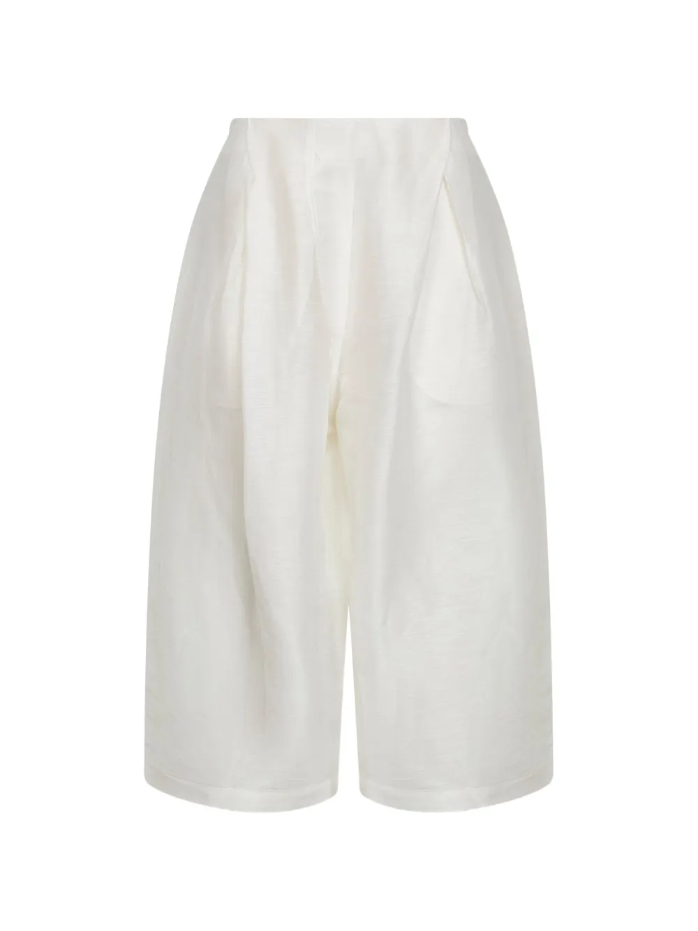 Maurizio pleated wide-leg trousers - Bianco