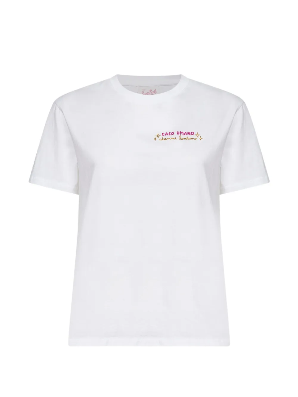 MC2 Saint Barth Katoenen T-shirt met borduurwerk Wit