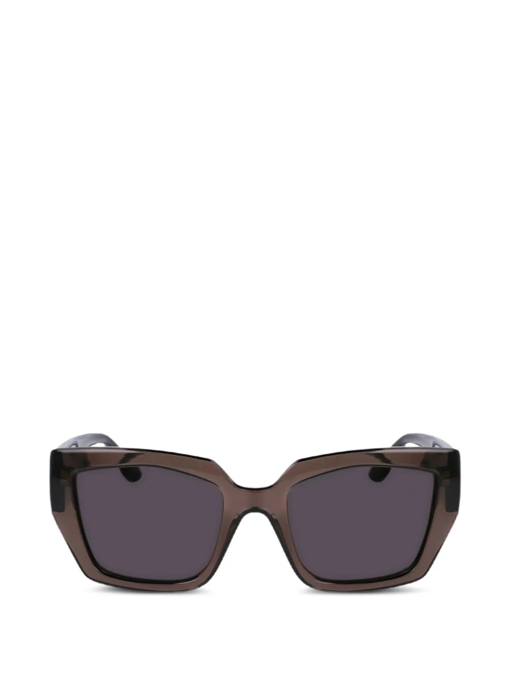 Karl Lagerfeld Sonnenbrille mit geometrischem Gestell - Grau