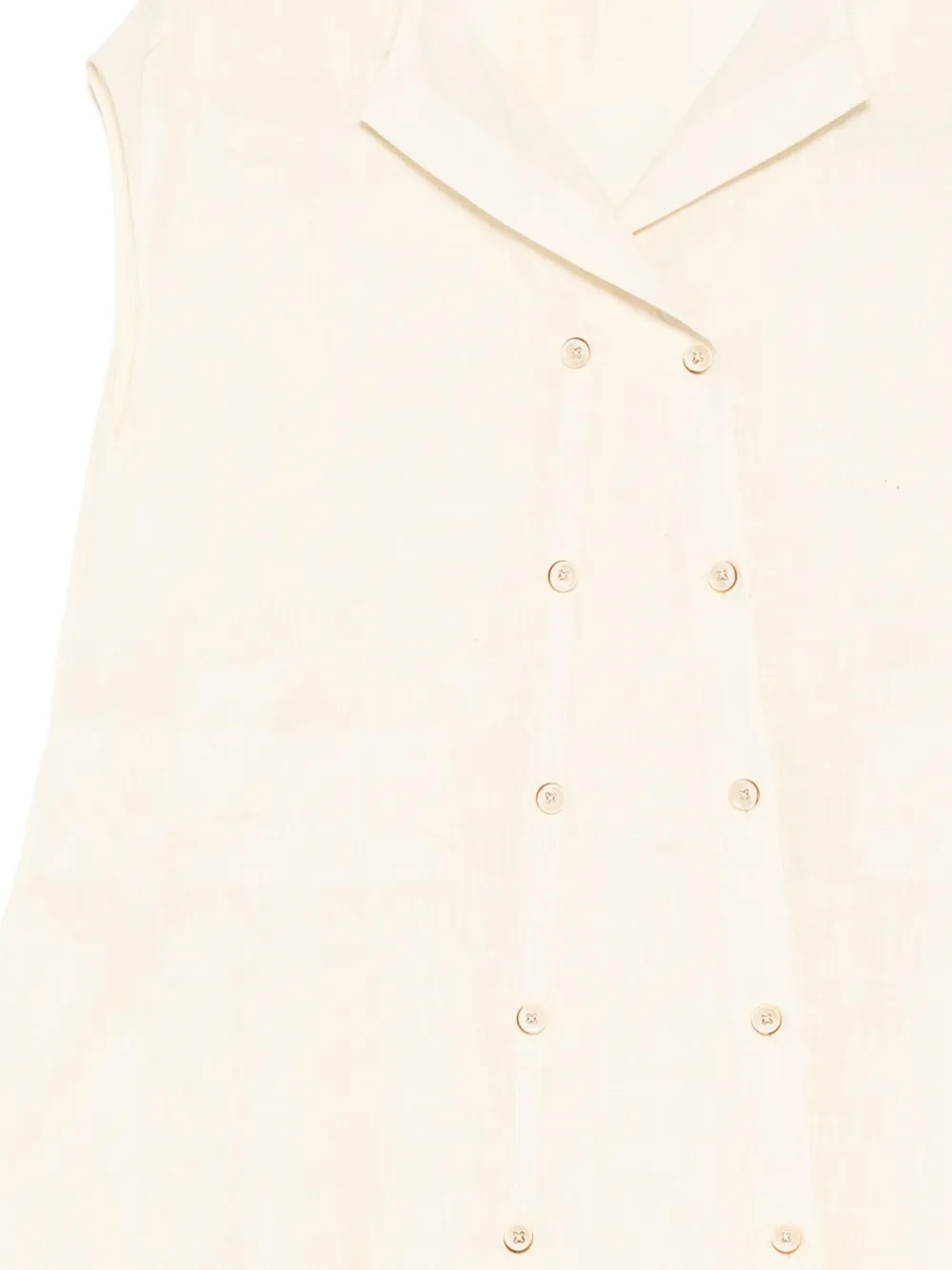 Forme D'expression Jurk met dubbele rij knopen Beige