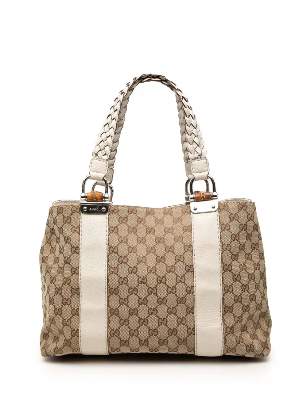 Gucci Pre-Owned 2000-2015 Medium GG Canvas Bamboo Libeccio tote bag - Toni neutri