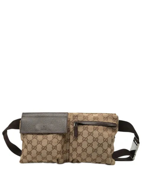 Gucci Pre-Owned 2000-2015 GG Canvas Double Pocket belt bag