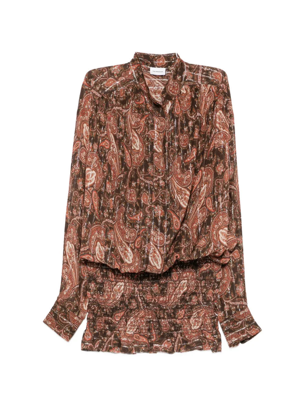 THE ANDAMANE paisley-print ruffled dress - Marrone