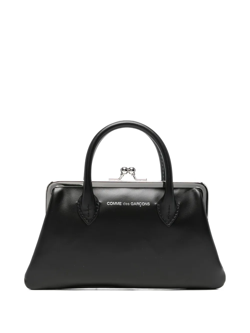 Comme Des Garçons Wallet logo-print kiss-lock wallet - Nero