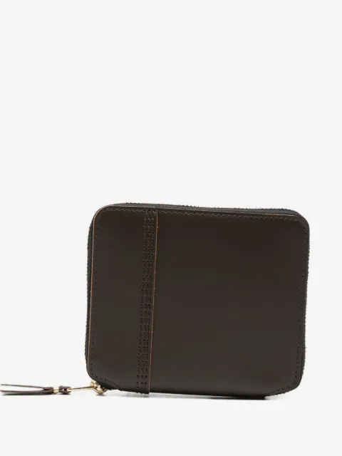 Comme Des Garçons Wallet portefeuille en cuir à coutures contrastantes