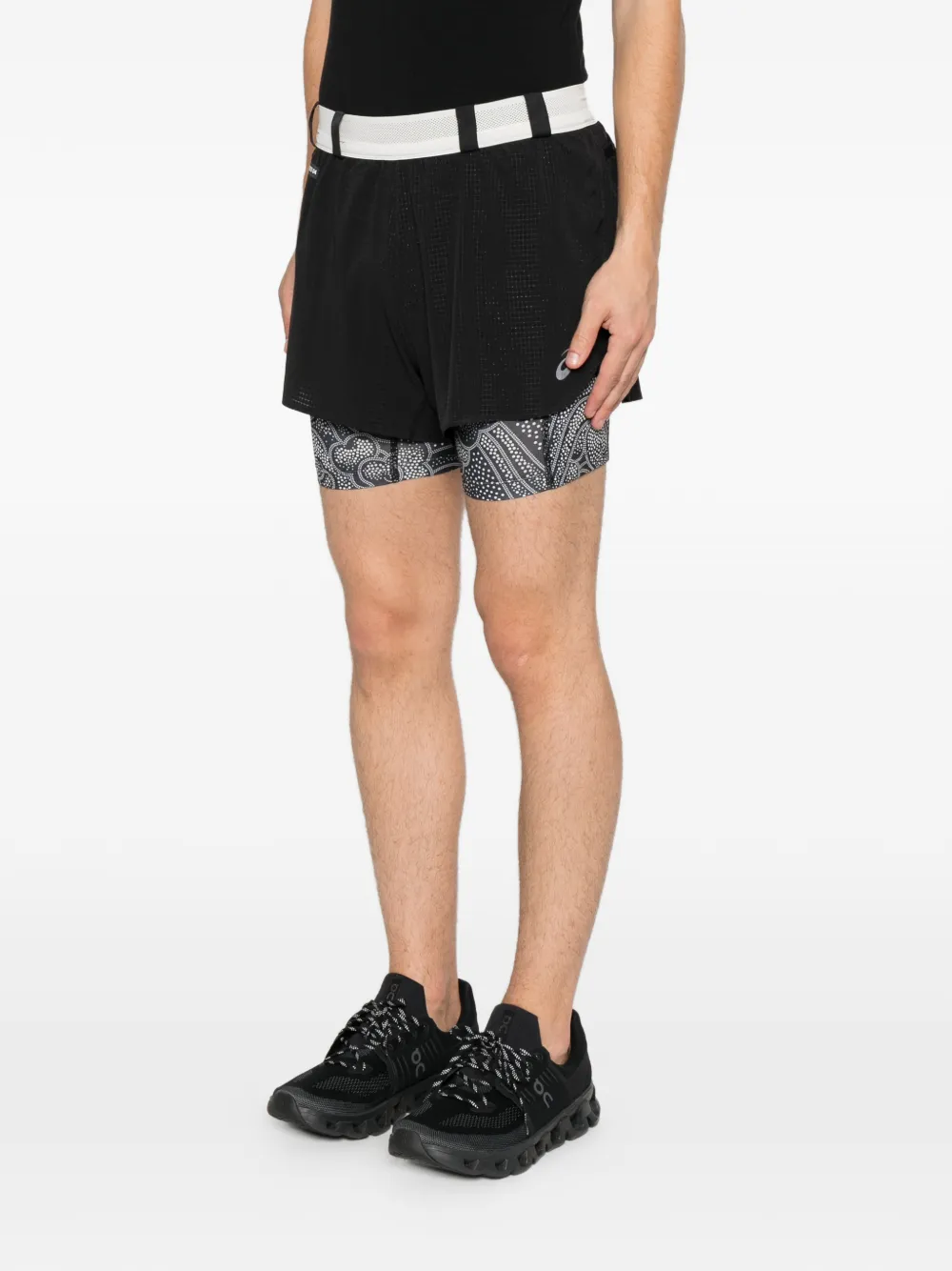 ASICS Gelaagde hardloopshorts Zwart