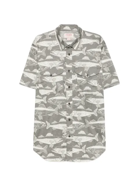 Filson Twin Lakes fish-pattern short-sleeve shirt