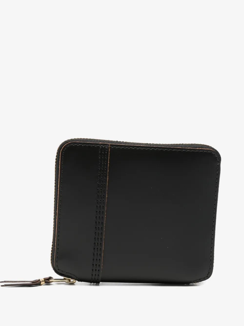 Comme Des Garçons Wallet 콘트라스트 스티치 지퍼 지갑 | 블랙 | Image 1