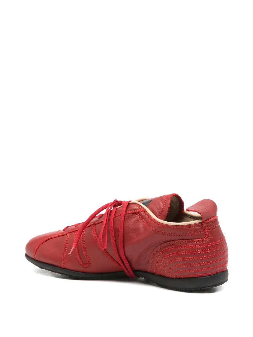 Pantofola D'oro logo-print topstitched sneakers Rood