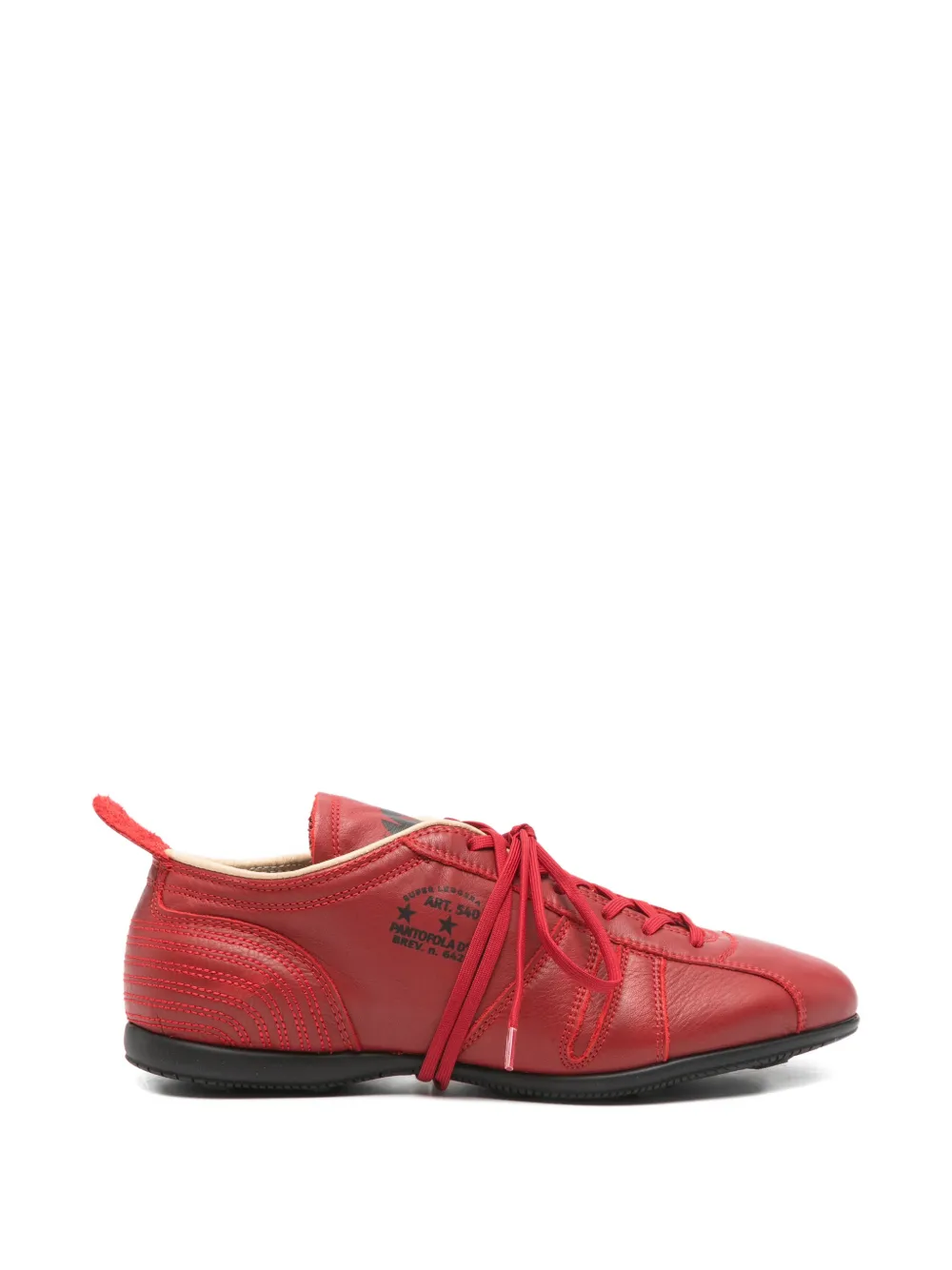 Pantofola D'oro logo-print topstitched sneakers Rood