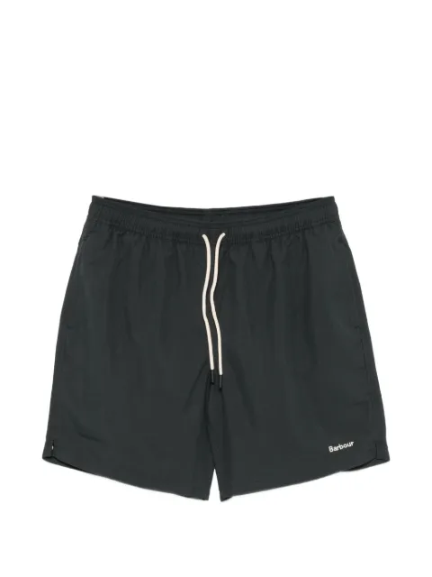 Barbour Staple drawstring logo-embroidered swim shorts