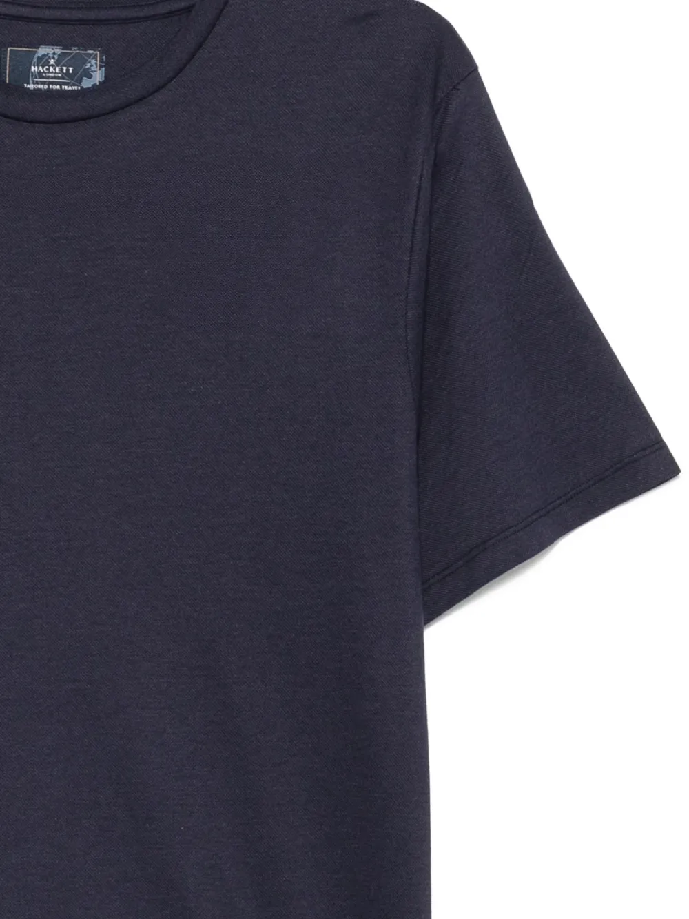 Hackett London T-shirt met contrasterend stiksels en korte mouwen Blauw