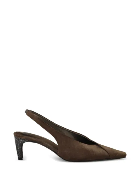 Brunello Cucinelli slingback wrap pumps