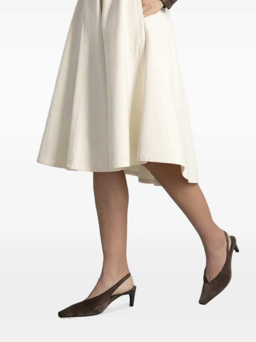 Brunello Cucinelli Slingback wikkelpumps Bruin