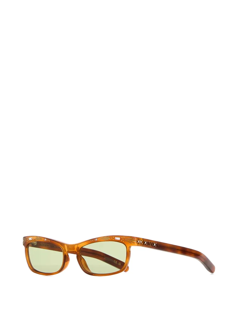 VALENTINO GARAVANI EYEWEAR Zonnebril met rechthoekig montuur Bruin