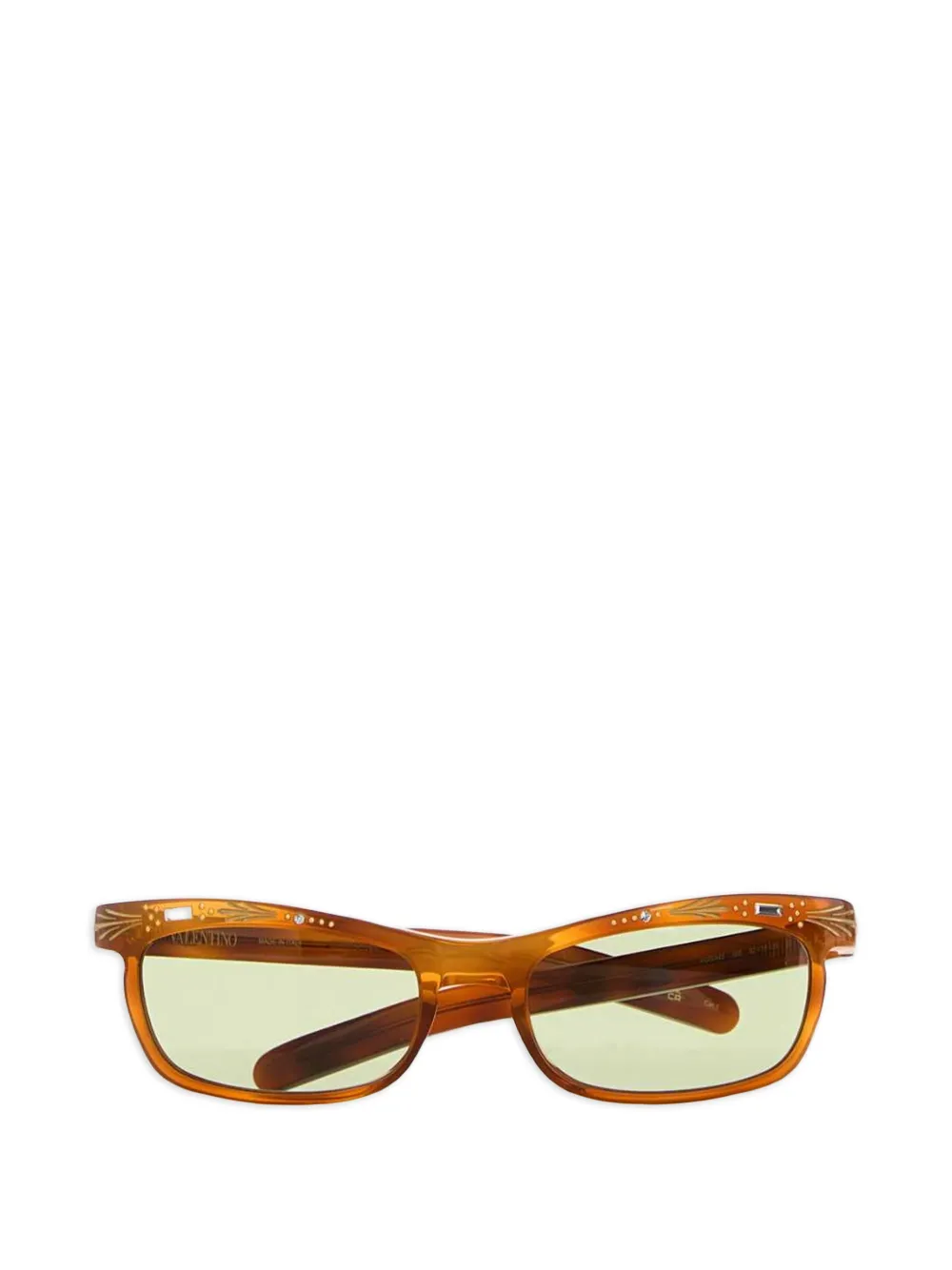 VALENTINO GARAVANI EYEWEAR VLogo Signature crystal-embellished sunglasses - Marrone