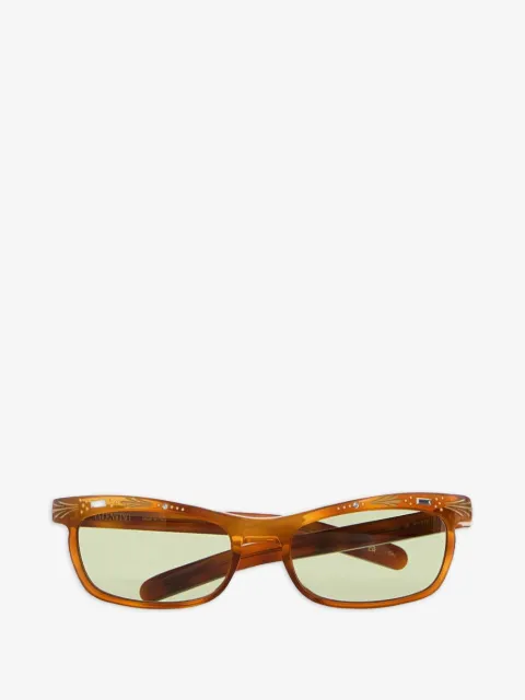 VALENTINO GARAVANI EYEWEAR lentes de sol con armazón rectangular y detalles de cristal