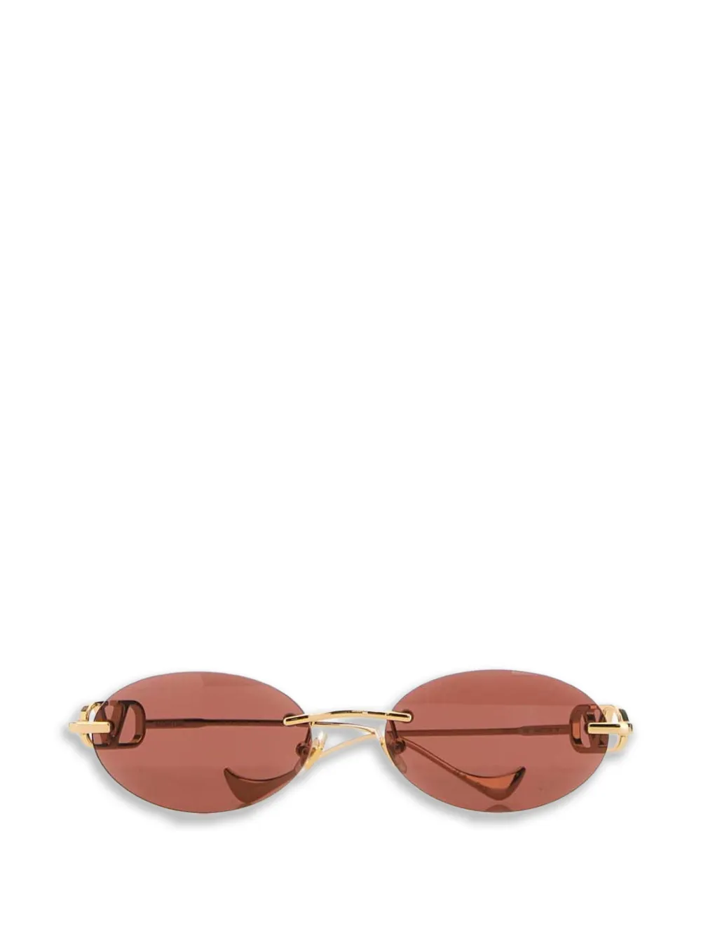 VALENTINO GARAVANI EYEWEAR VLogo Signature oval-frame sunglasses - Oro