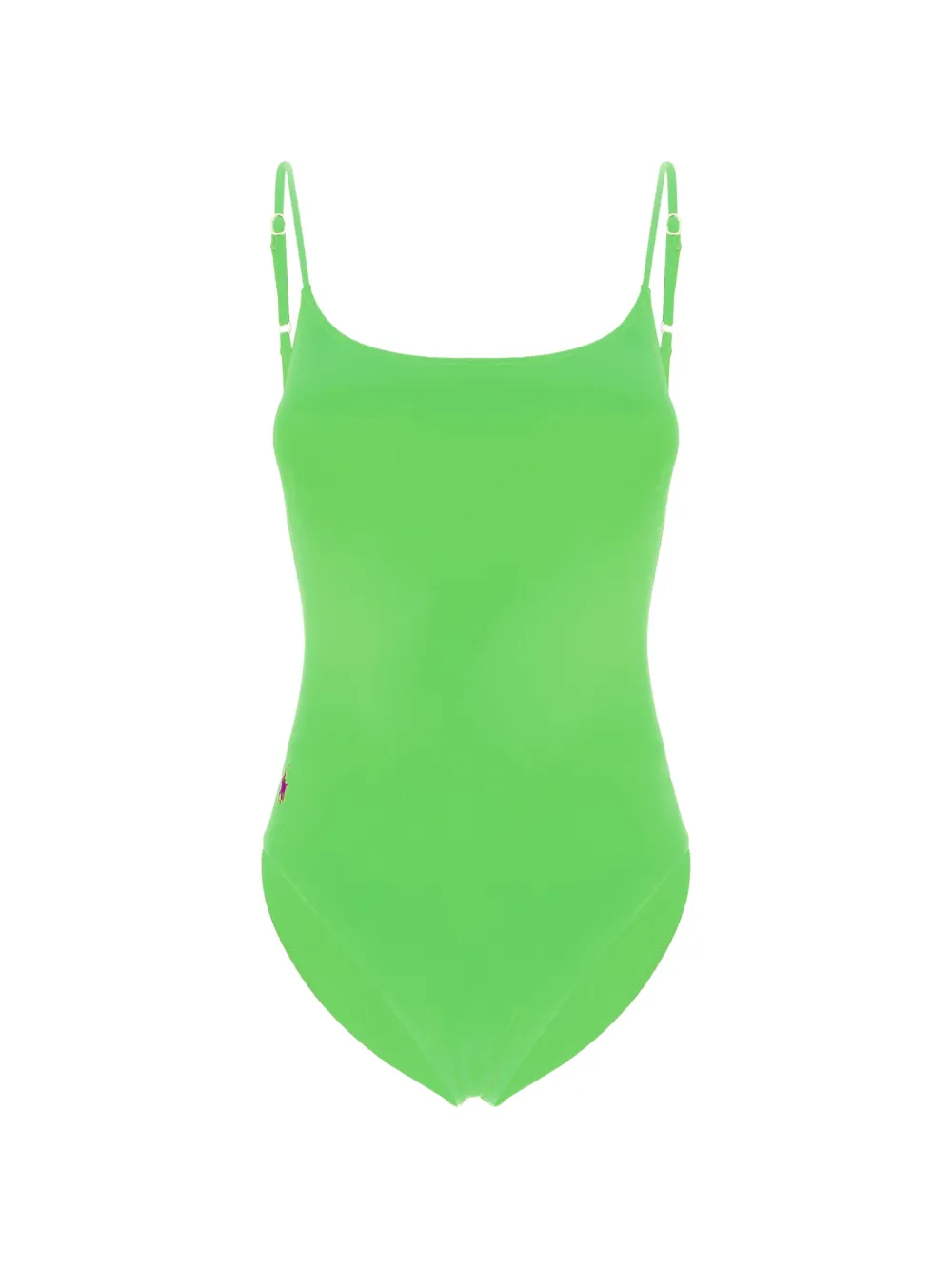 Polo Ralph Lauren logo-embroidered scoop-neck swimsuit - Verde