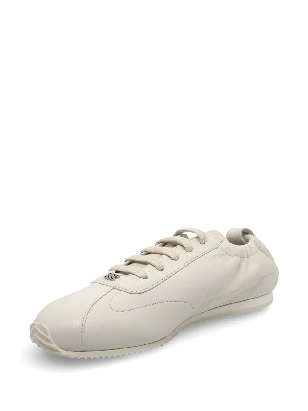 Casadei elasticated leather sneakers Beige