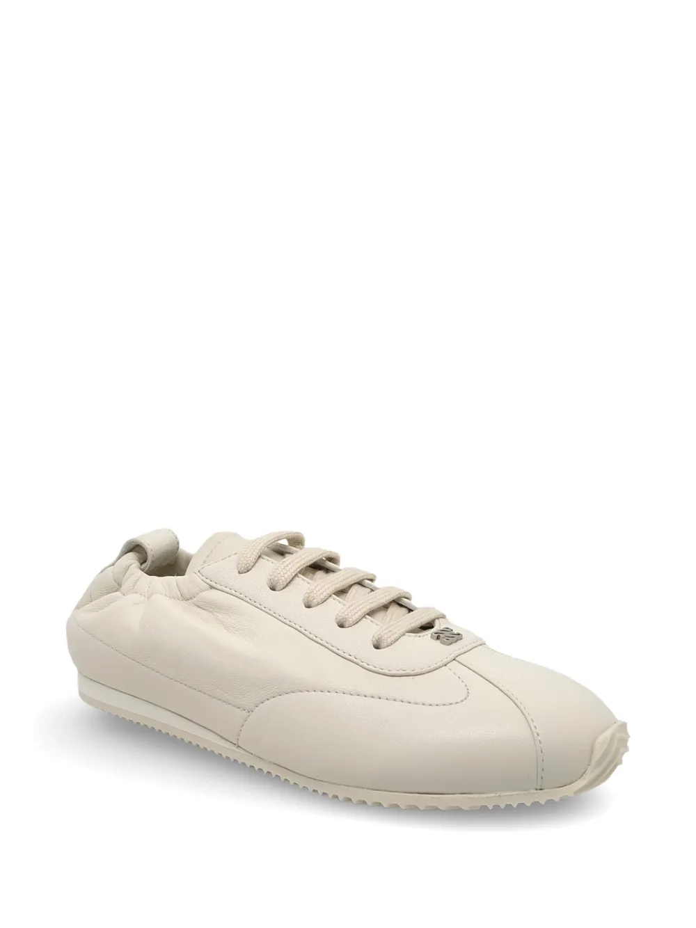 Casadei elasticated leather sneakers Beige