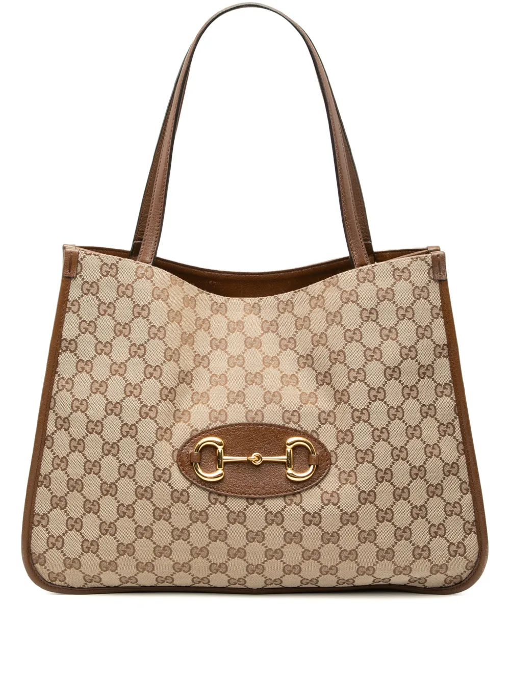 Gucci Pre-Owned 2016-2026 Medium GG Canvas Horsebit 1955 tote bag - Toni neutri