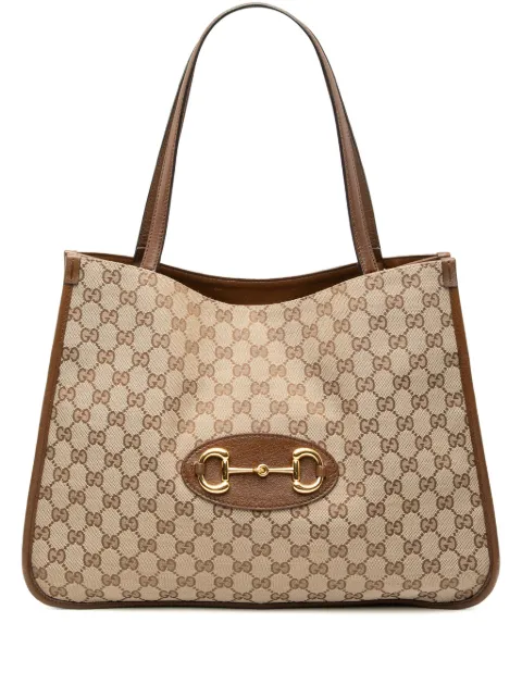 Gucci Pre-Owned sac porté épaule Horsebit 1955 format moyen en toile GG (2016-2026)