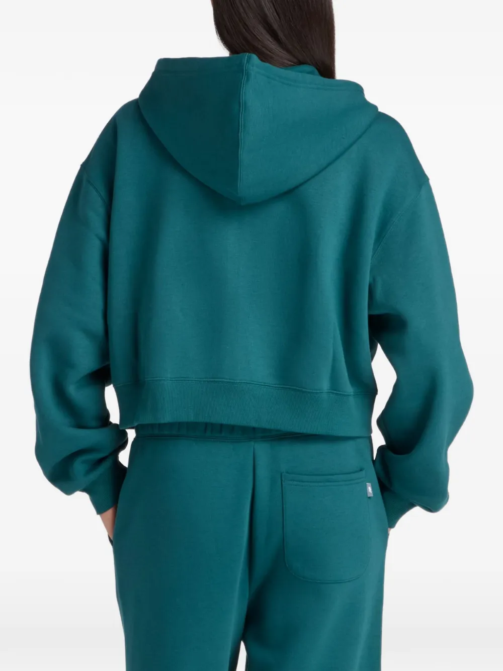 New Balance Trackside fleece hoodie met rits Groen