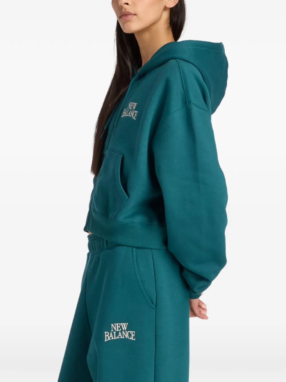  New Balance Sudadera Trackside Con Capucha - Verde 