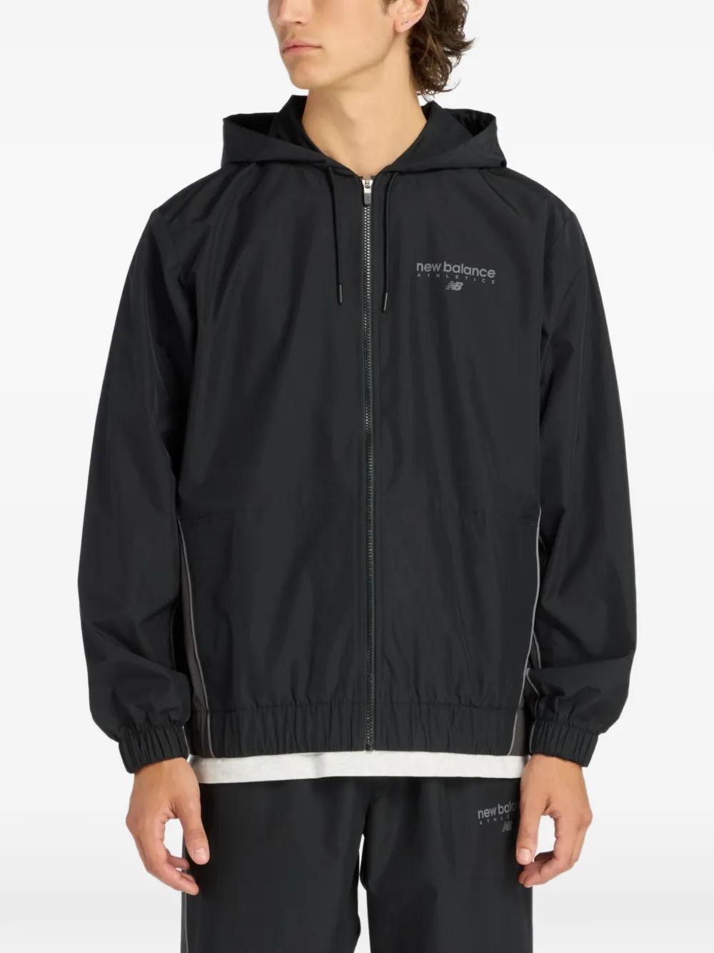 New Balance Ttackside piping-detail jacket - Schwarz