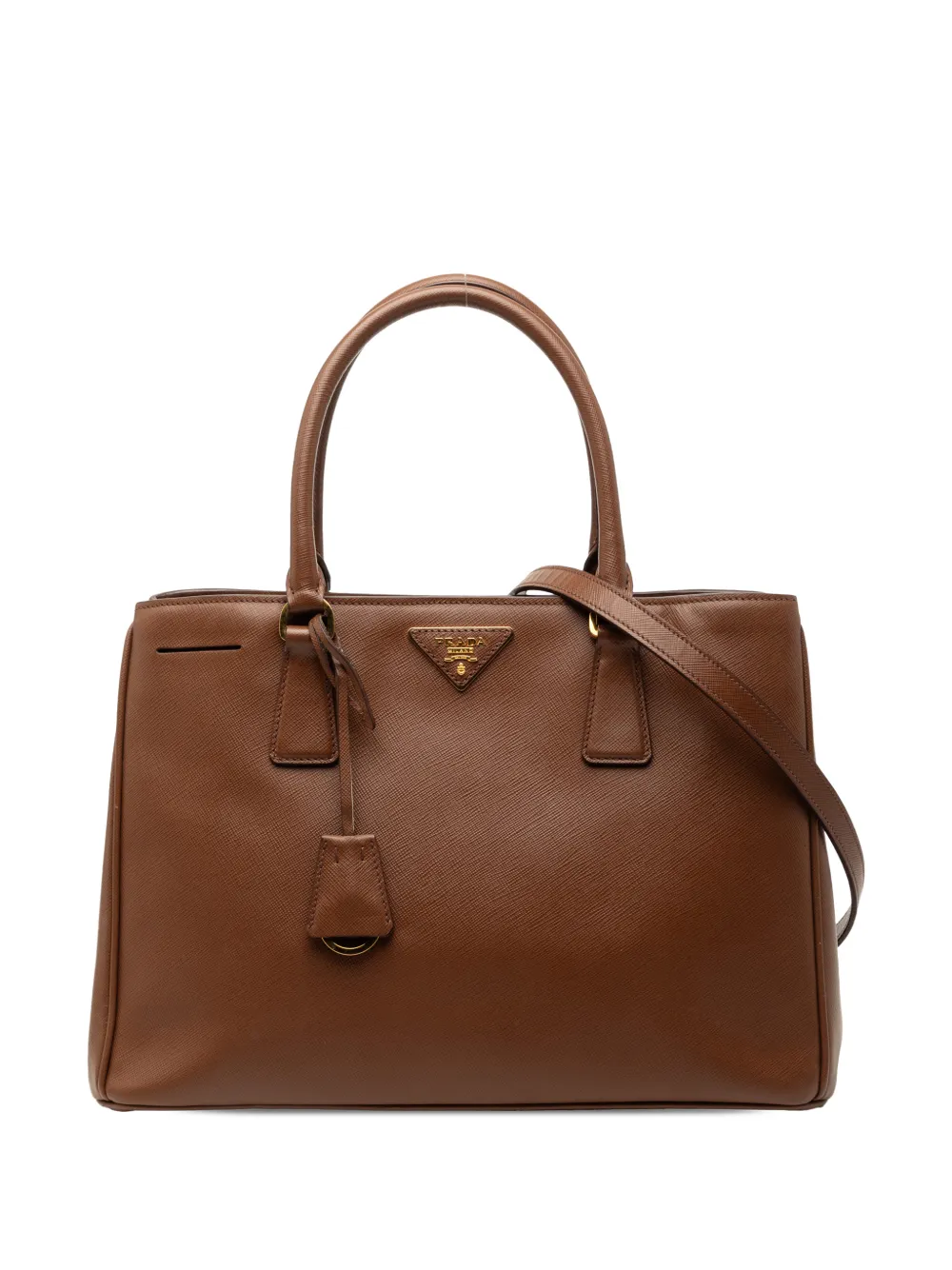 Prada Pre-Owned 2010-2026 Medium Saffiano Lux Galleria satchel - Marrone