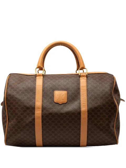 Celine Pre-Owned 2012 Macadam Coated Canvas boston bag