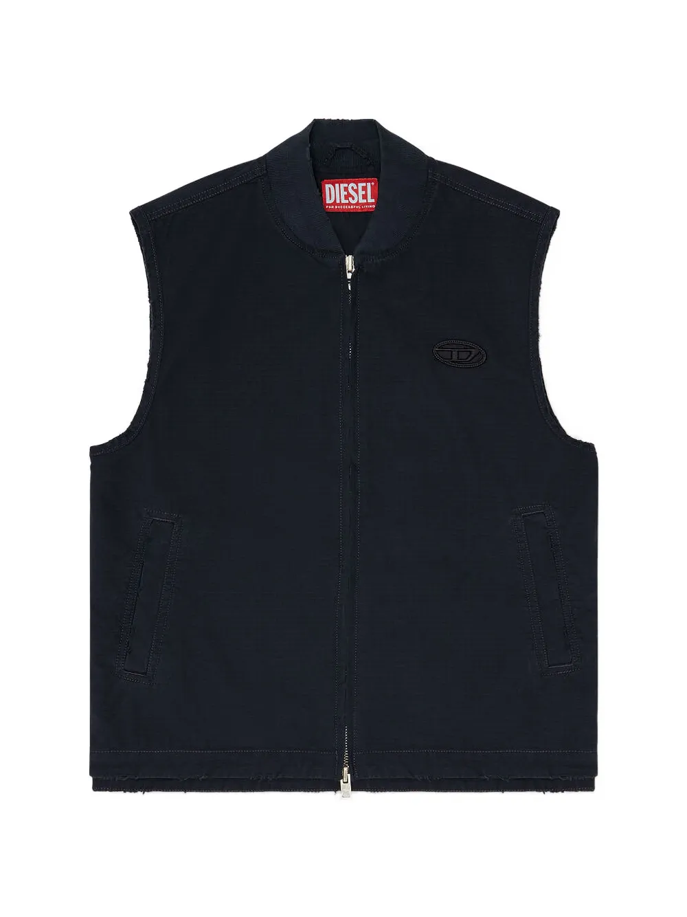 Diesel Bodywarmer met logo Zwart