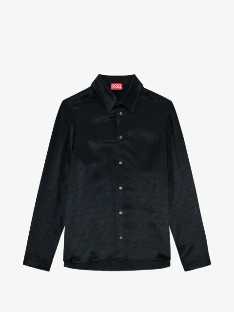 Diesel camisa con logo en jacquard