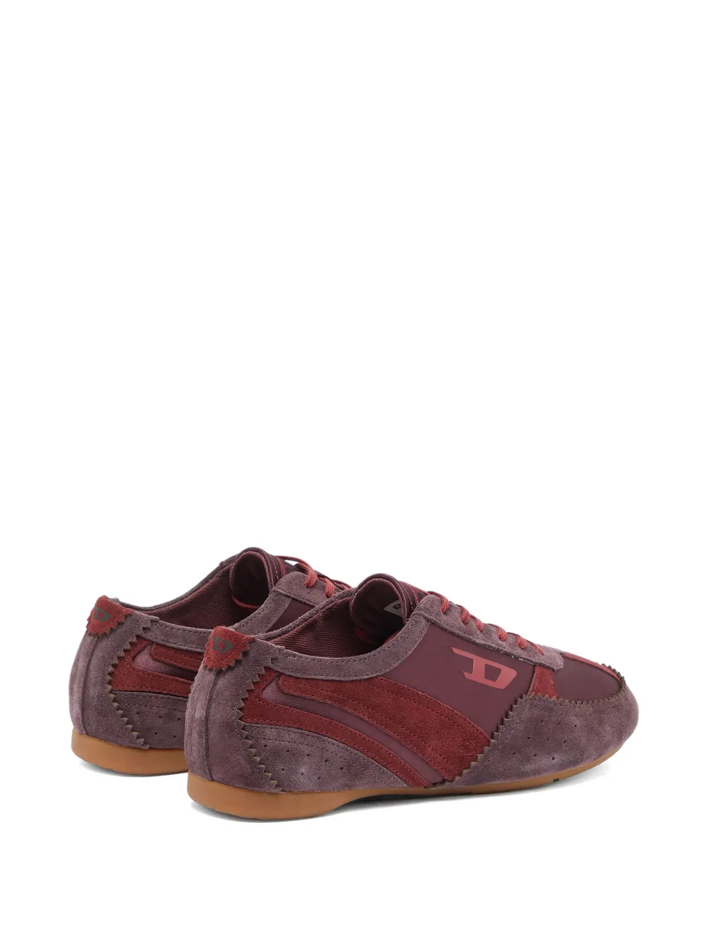 Diesel D-MILE Low II suede-panelled sneakers Rood