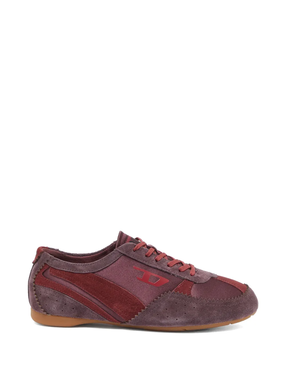 Diesel D-MILE Low II suede-panelled sneakers - Rosso