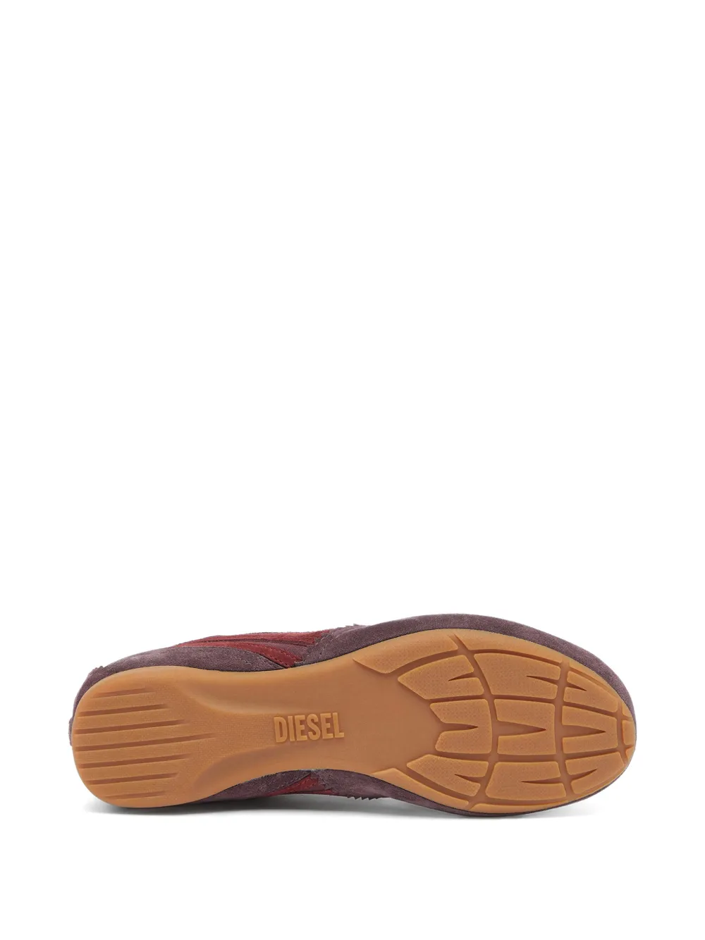 Diesel D-MILE Low II suede-panelled sneakers Rood