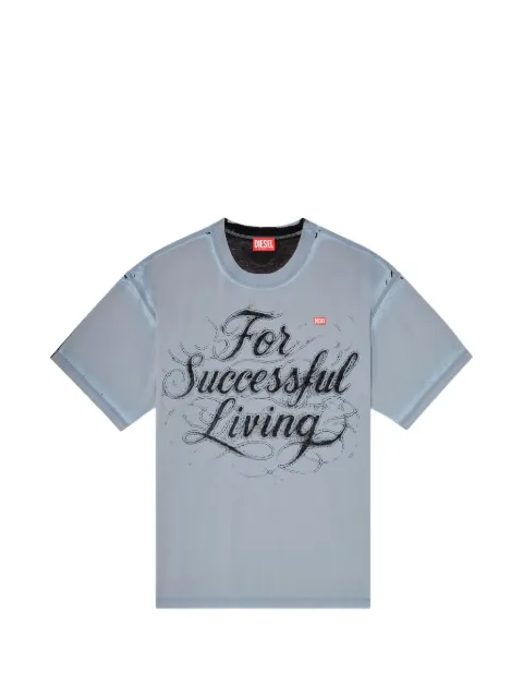 Diesel T-shirt with For Successful Living print