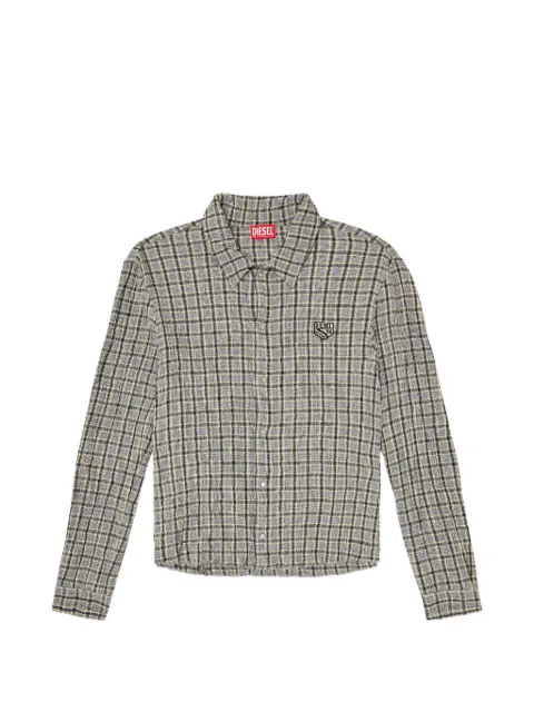 Diesel check shirt with seersucker effect